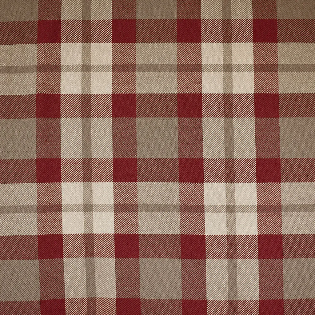 Classic Tartan Plaid Shirting Cranberry/Taupe