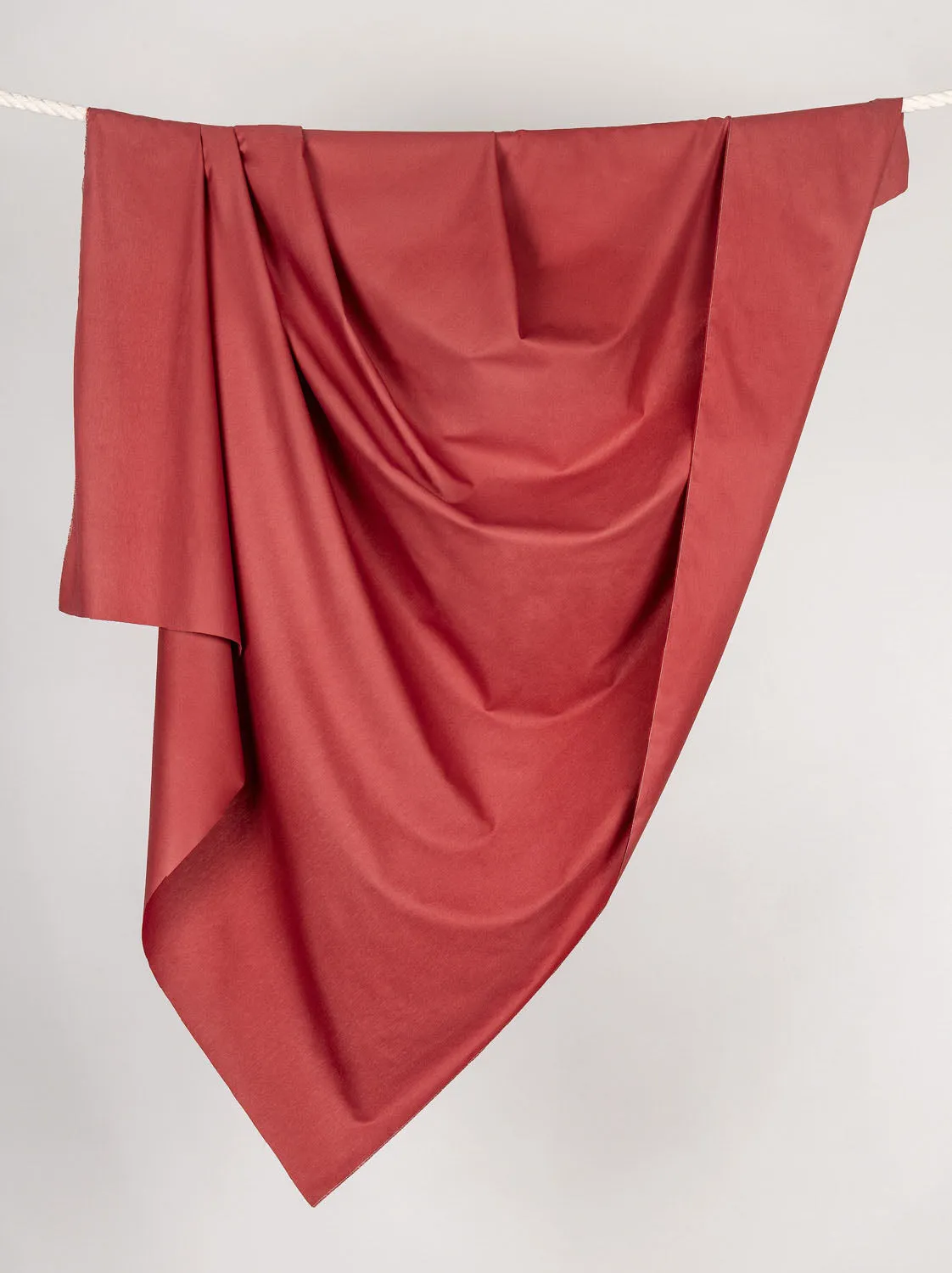 Core Collection Lightweight Silky Cotton Poplin - Brick Red - Swatch