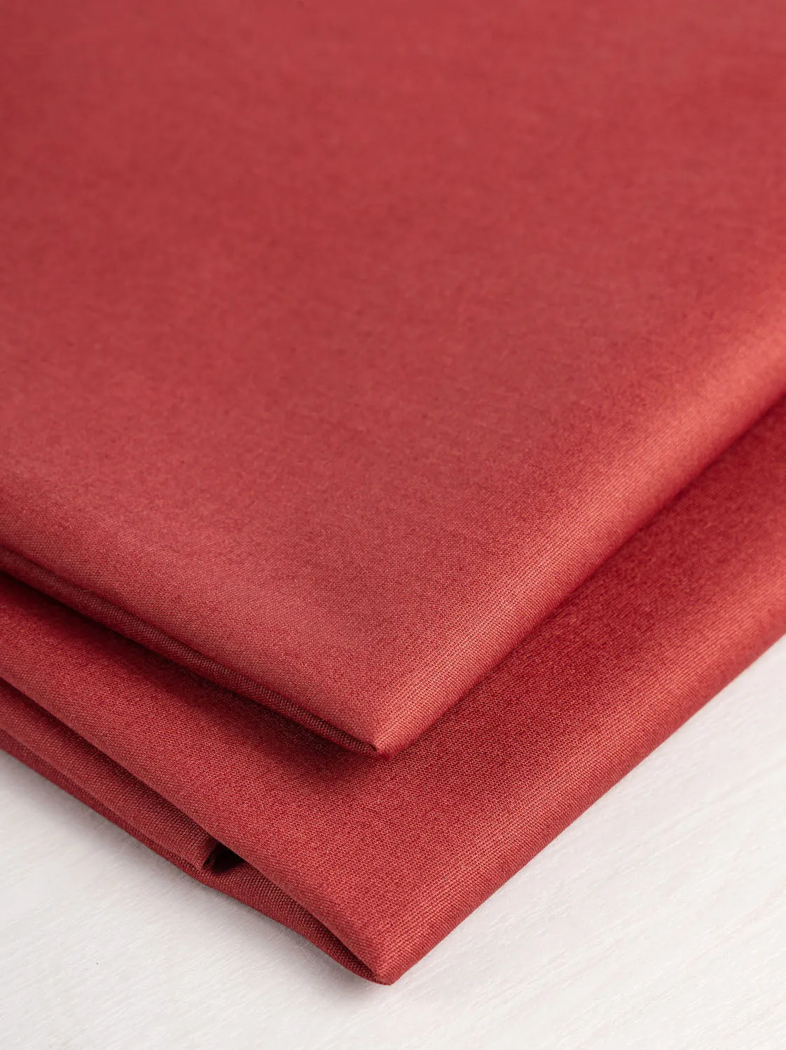 Core Collection Lightweight Silky Cotton Poplin - Brick Red - Swatch