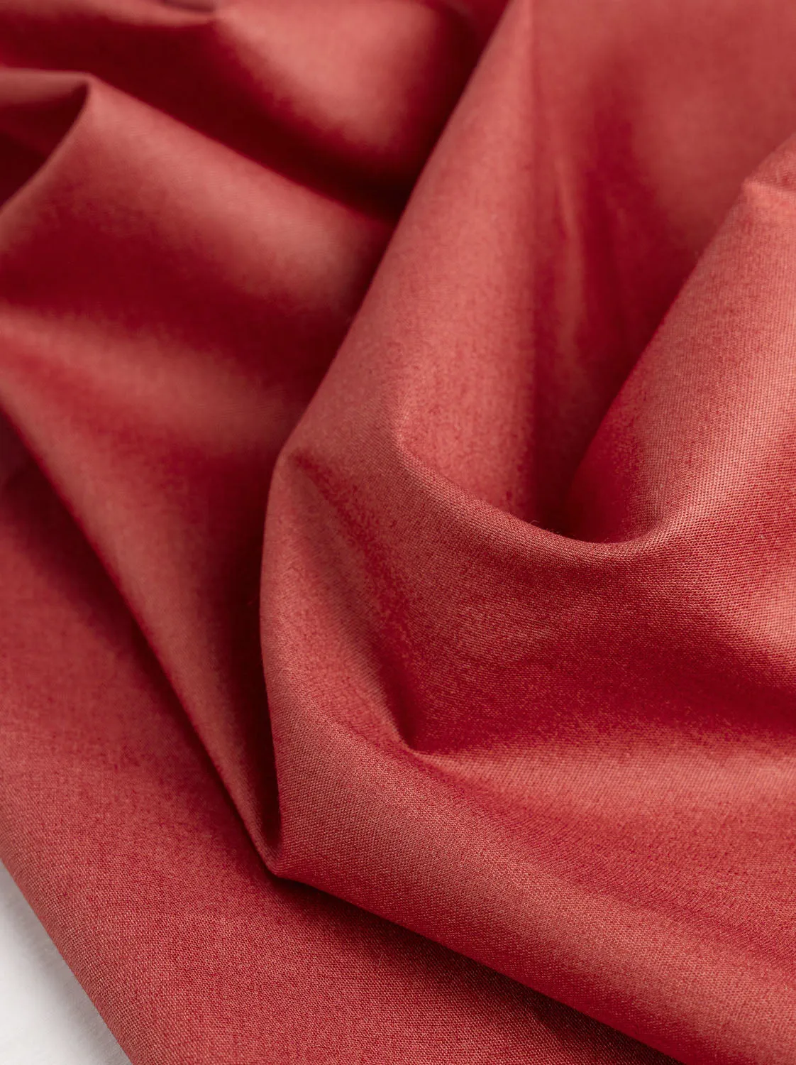 Core Collection Lightweight Silky Cotton Poplin - Brick Red - Swatch