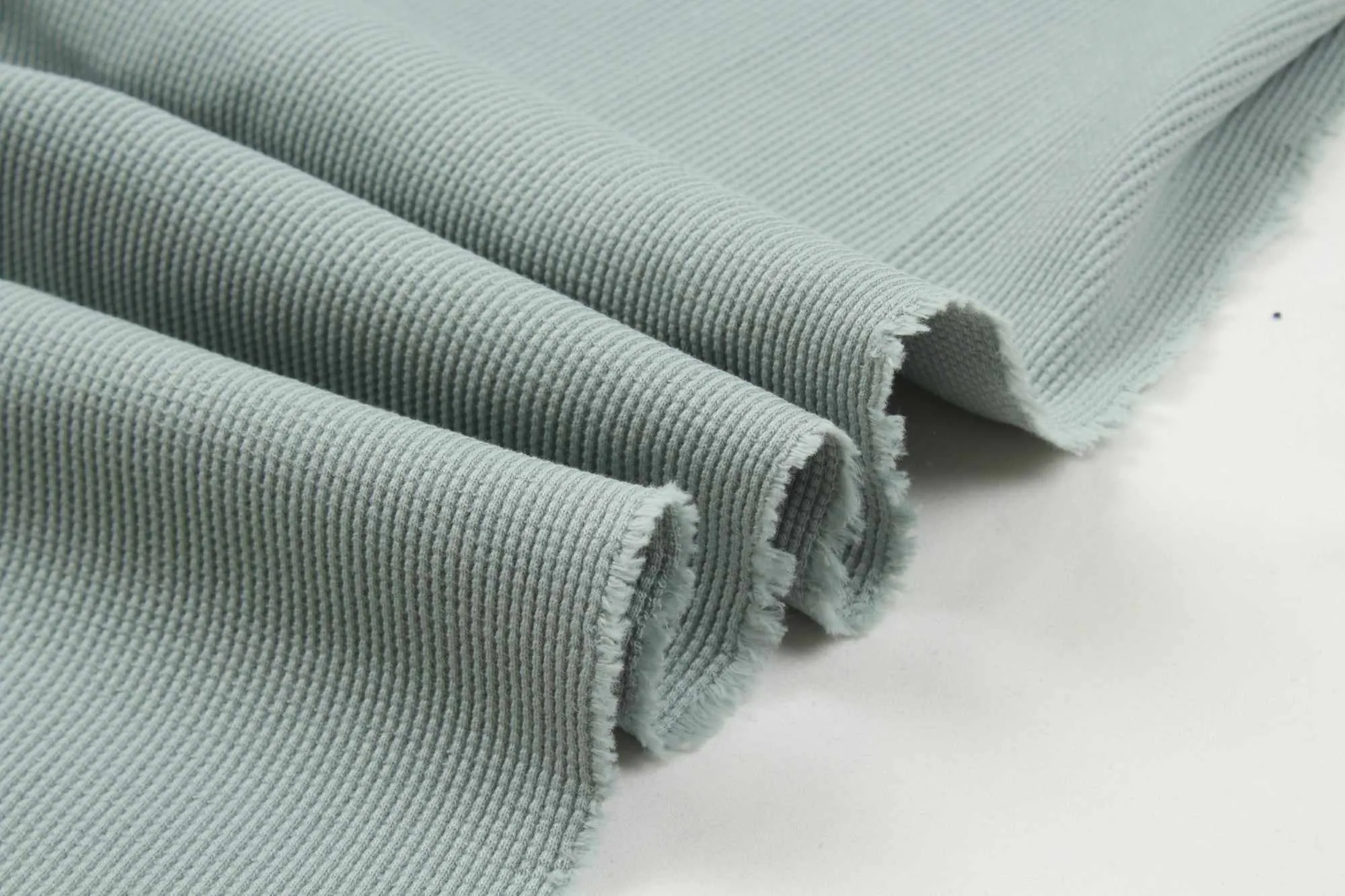 Cotton Waffle Jersey - Mid-Weight - Mint (1 Meter Remnant)