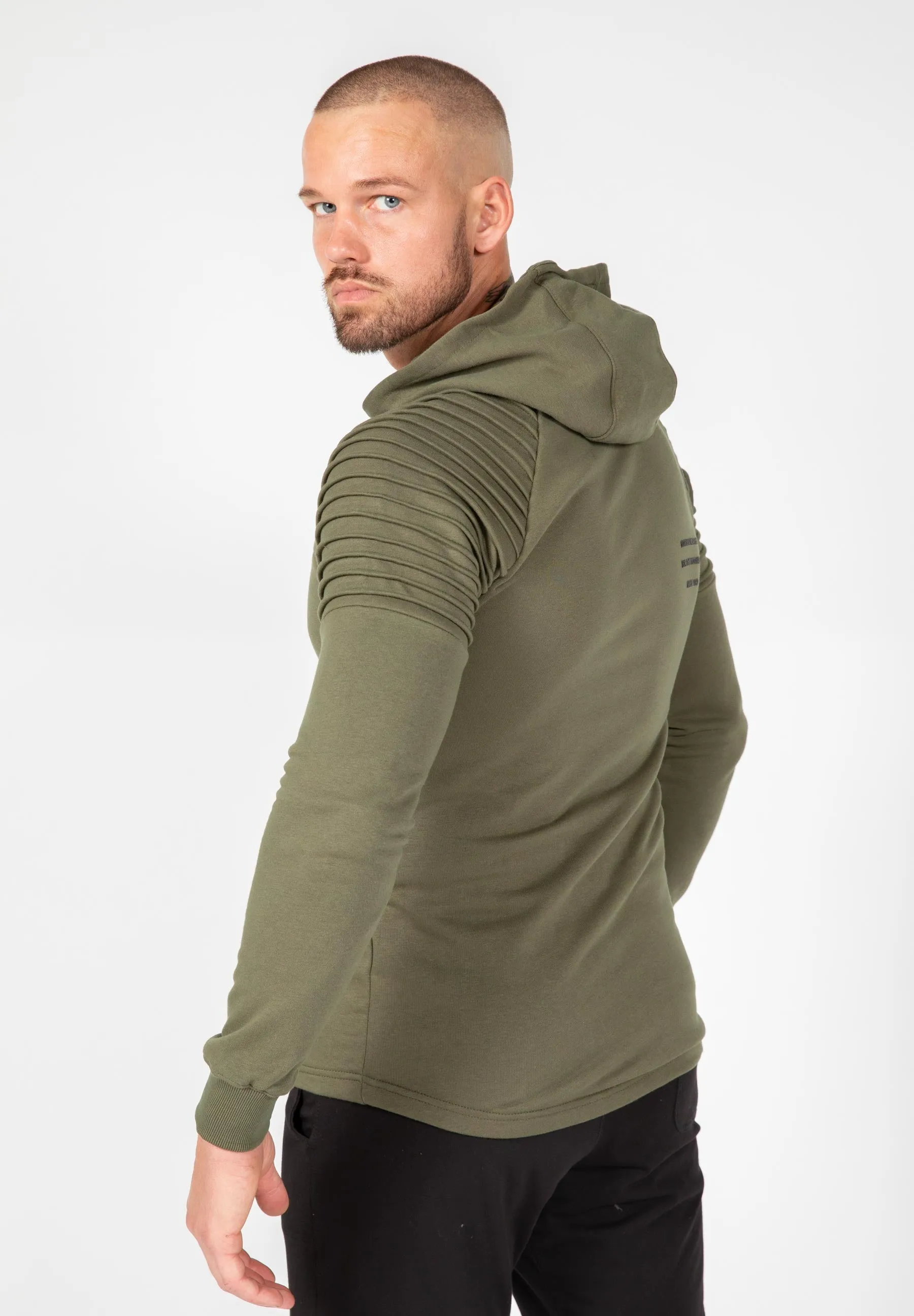 Delta Zipped Hoodie - Army Green