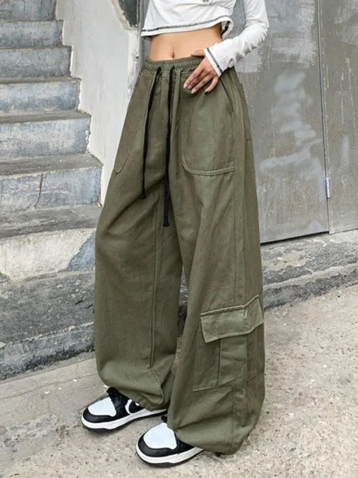 Drawstring Street Baggy Cargo Pants