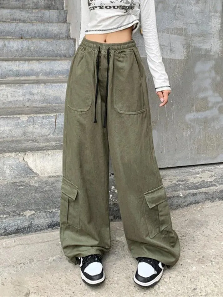 Drawstring Street Baggy Cargo Pants