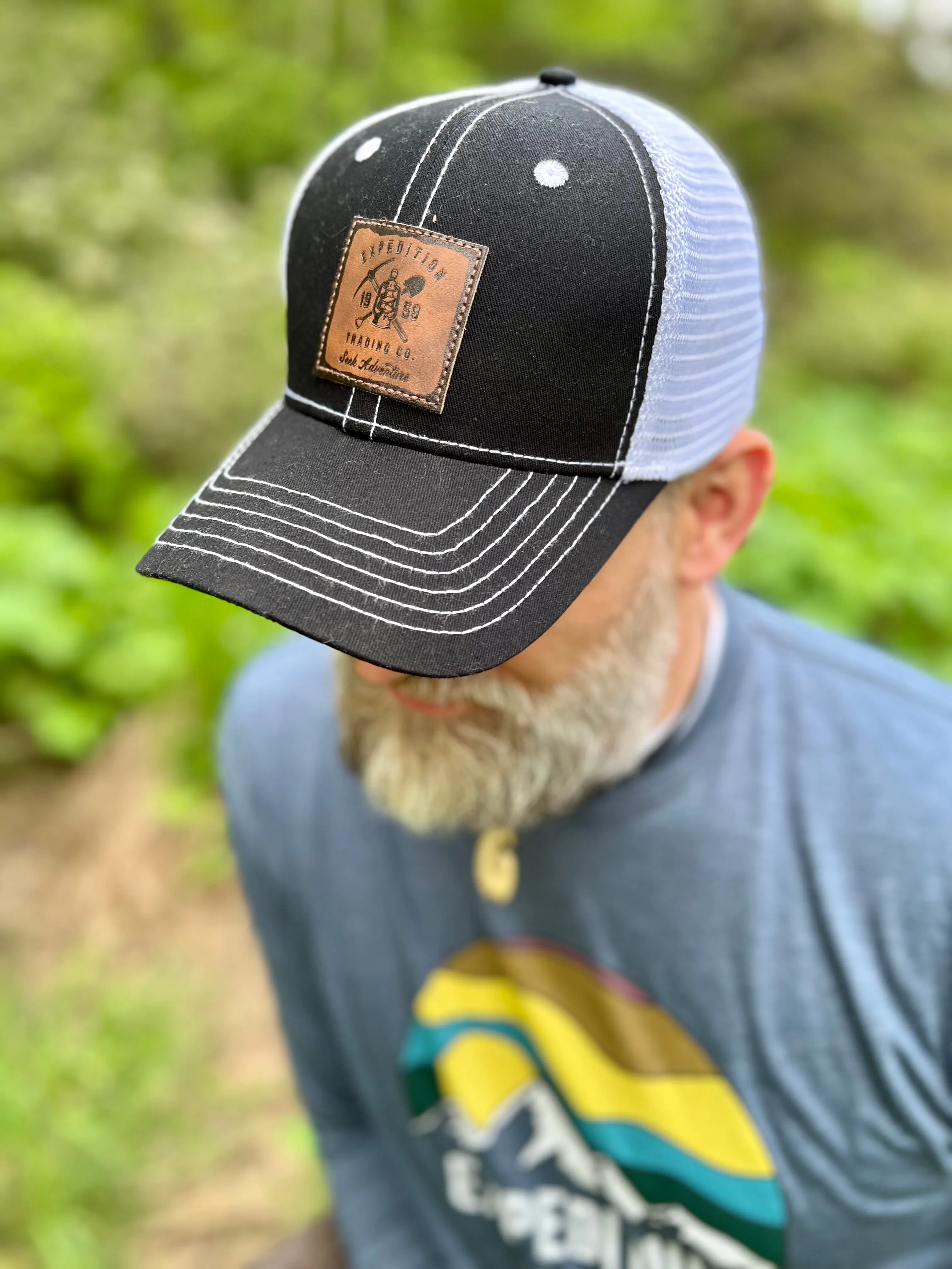 Expedition Leather Patch Trucker Hats