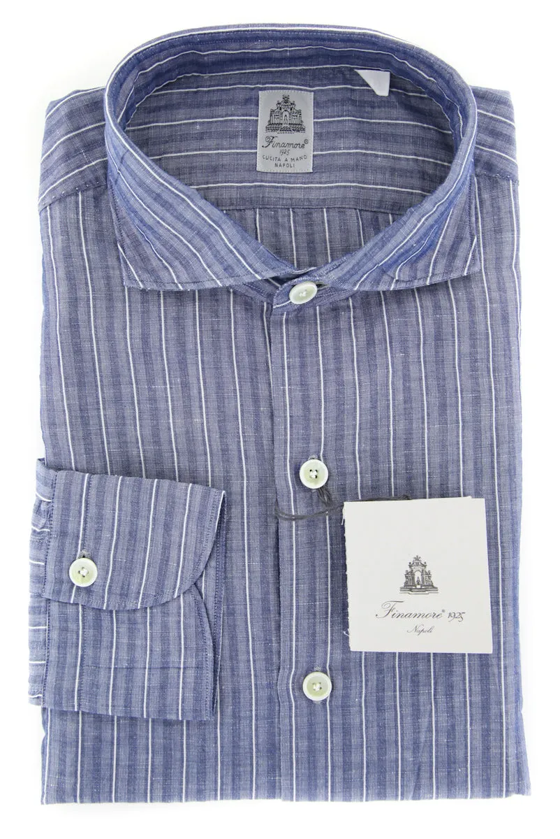 Finamore Napoli Blue Shirt - Extra Slim