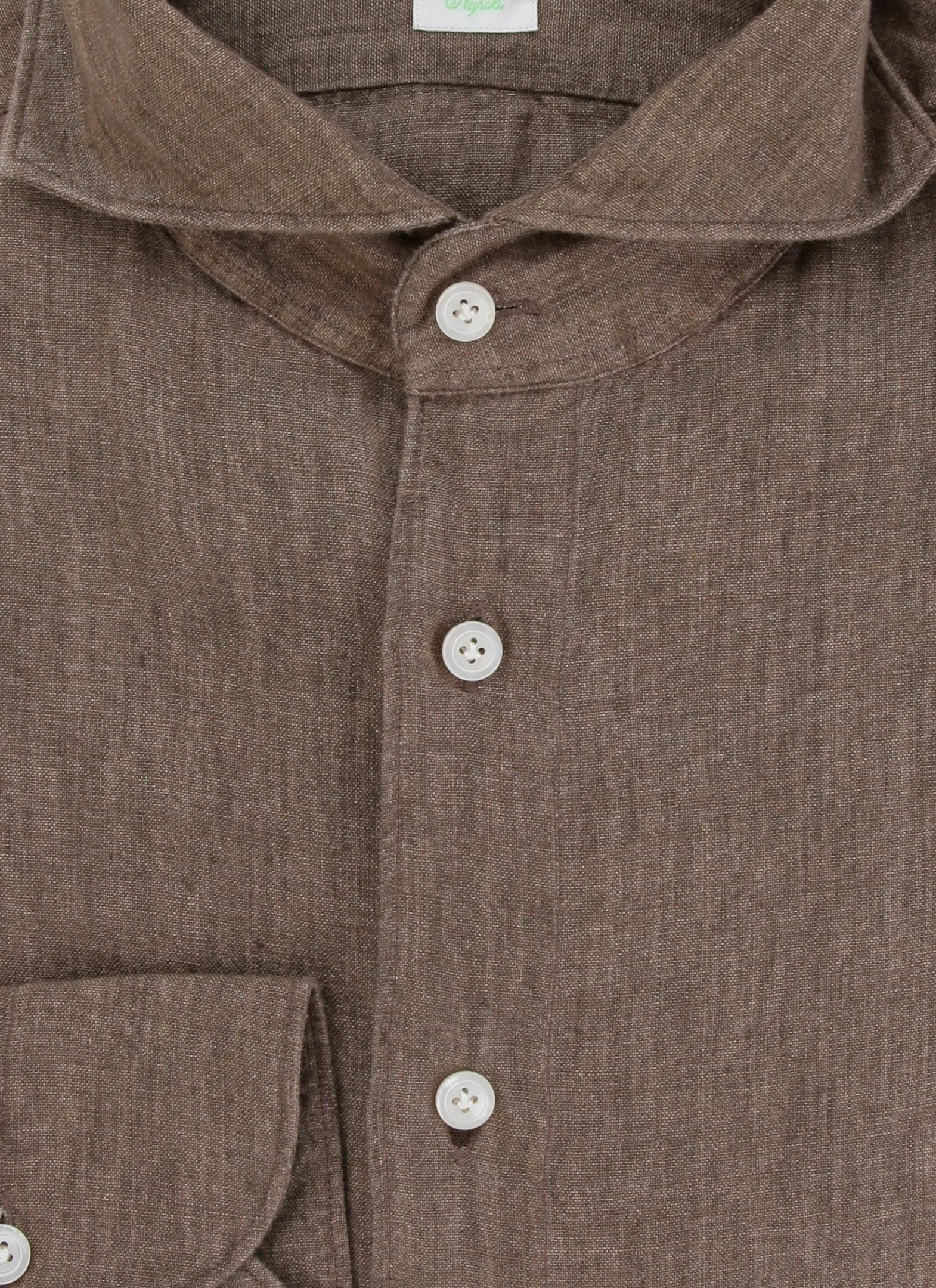 Finamore Napoli Brown Shirt - Extra Slim