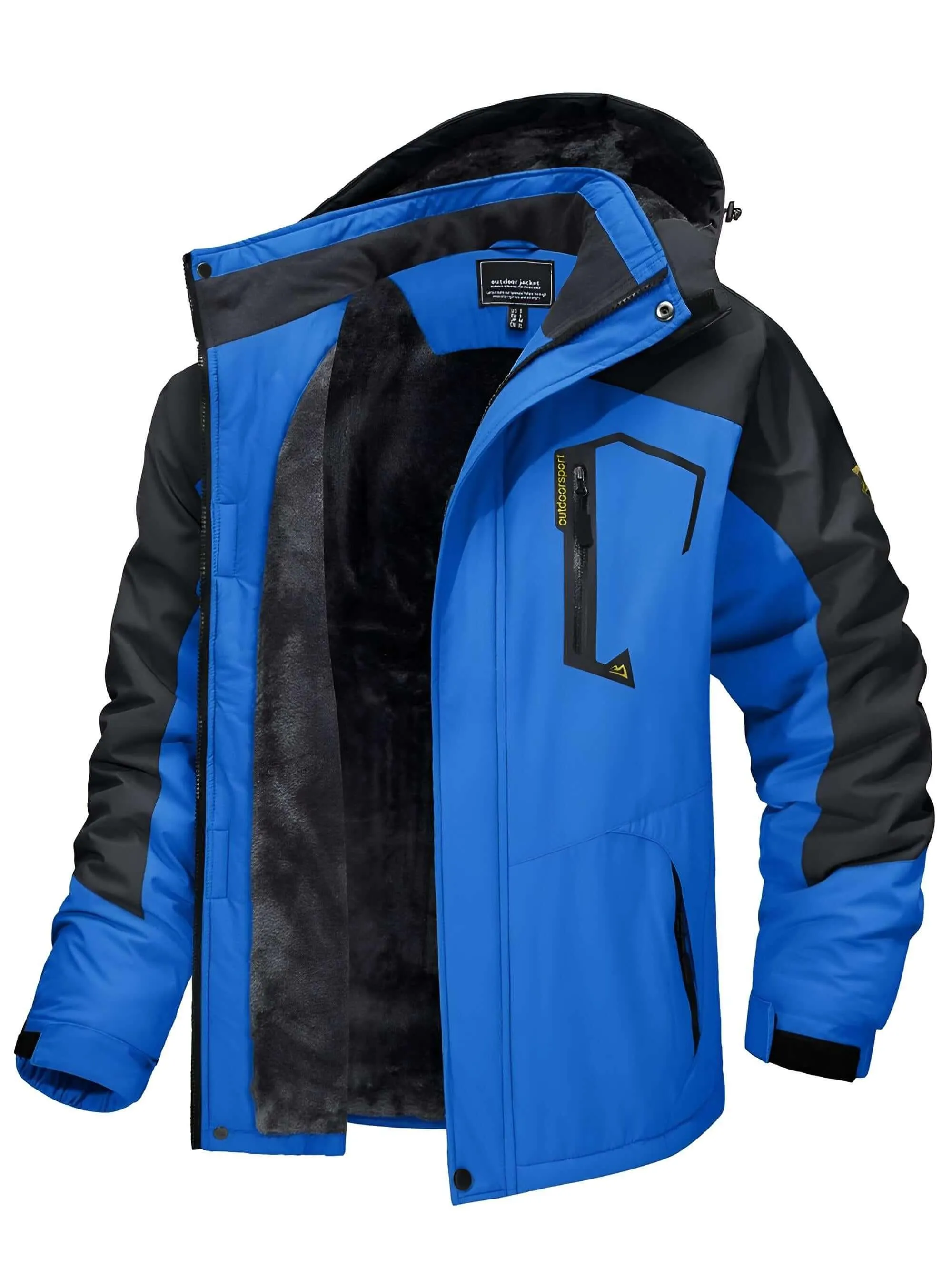 Fleece Lined Men's Mountaineering Hooded Jackets - 14 Colors!