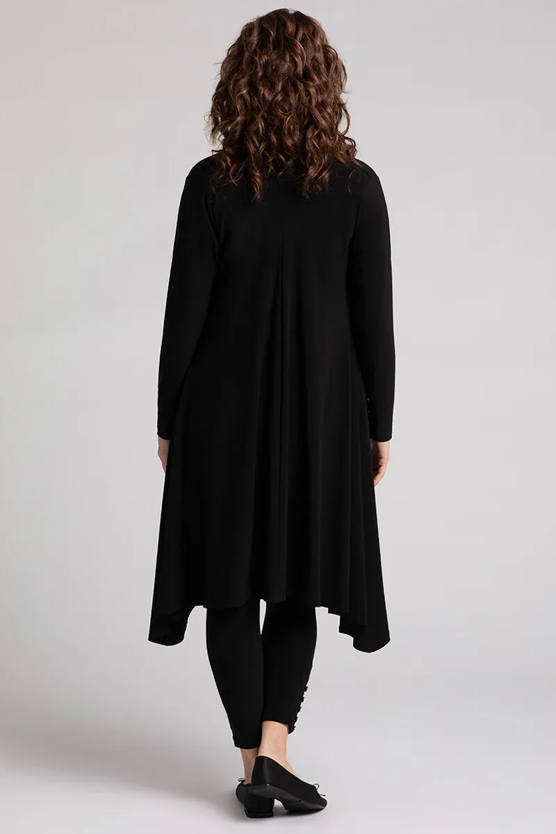 Flutter Duster Cardigan | Black