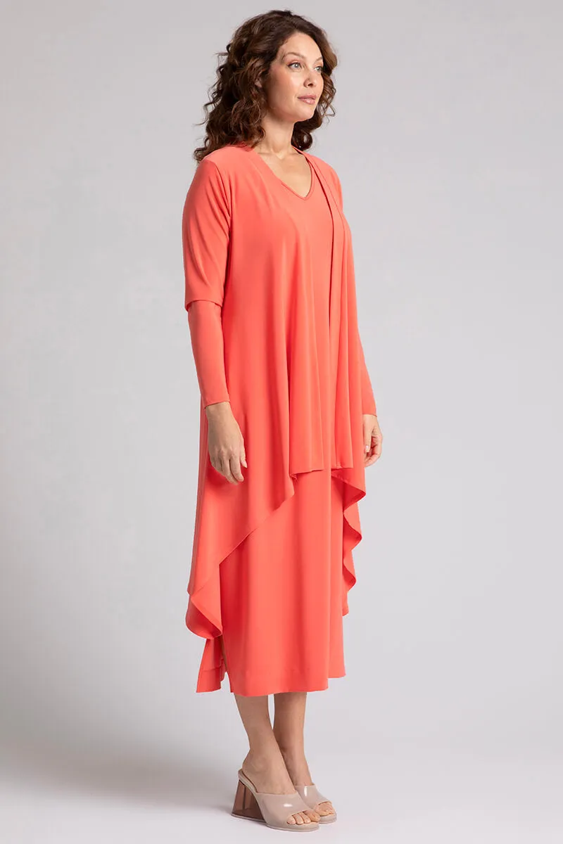 Flutter Duster Cardigan | Coral