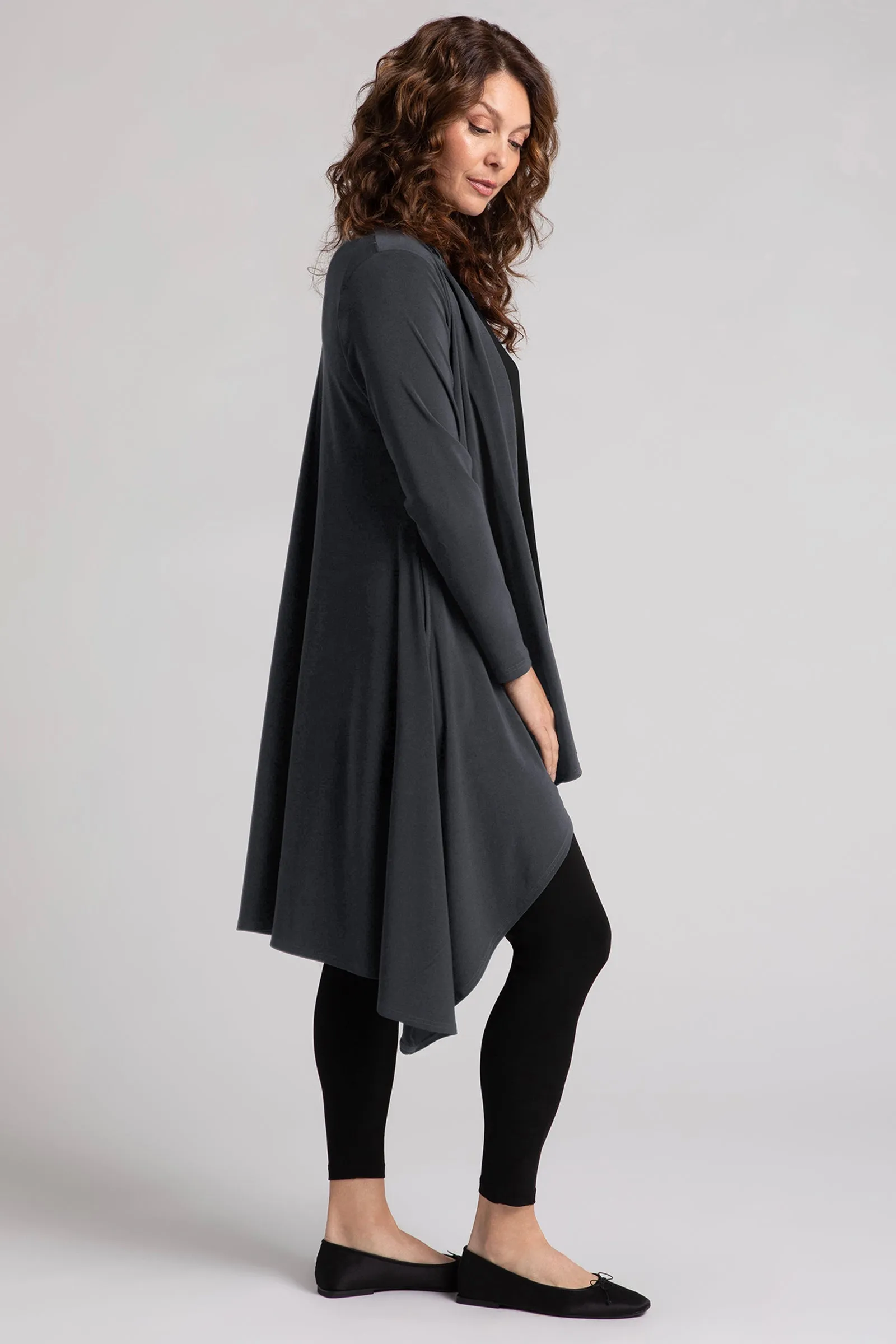 Flutter Duster Cardigan | Graphite