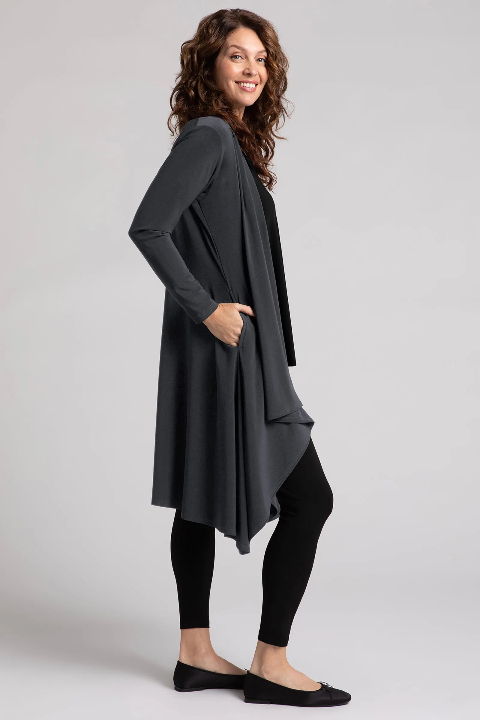 Flutter Duster Cardigan | Graphite