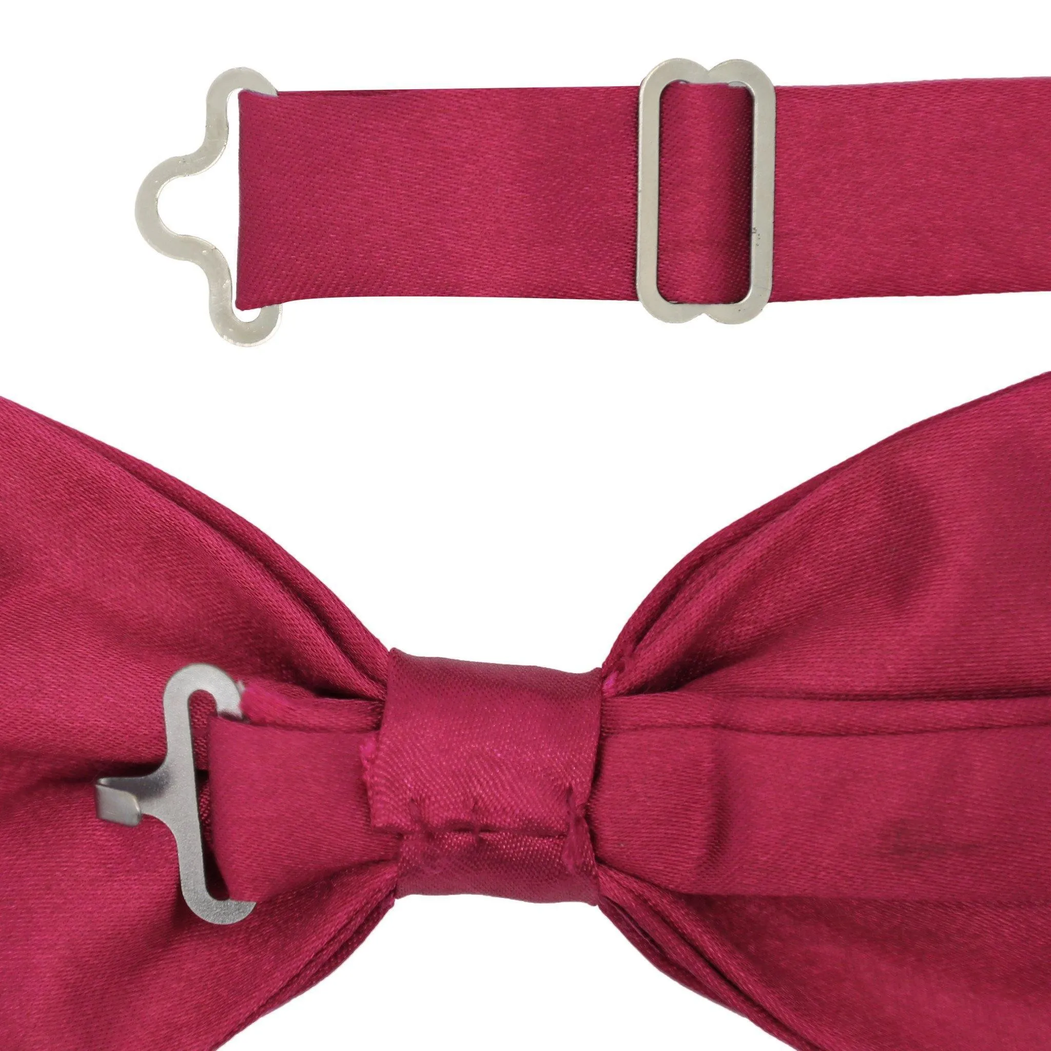 Gia Burgundy Satin Adjustable Bowtie