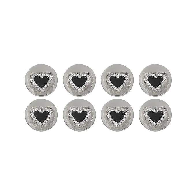 Gold Metal Buttons with Heart Centers(8 Small   4 Big)