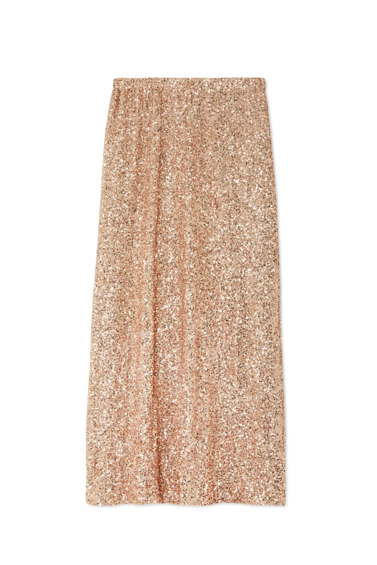 Gold Sequin Dorris Skirt