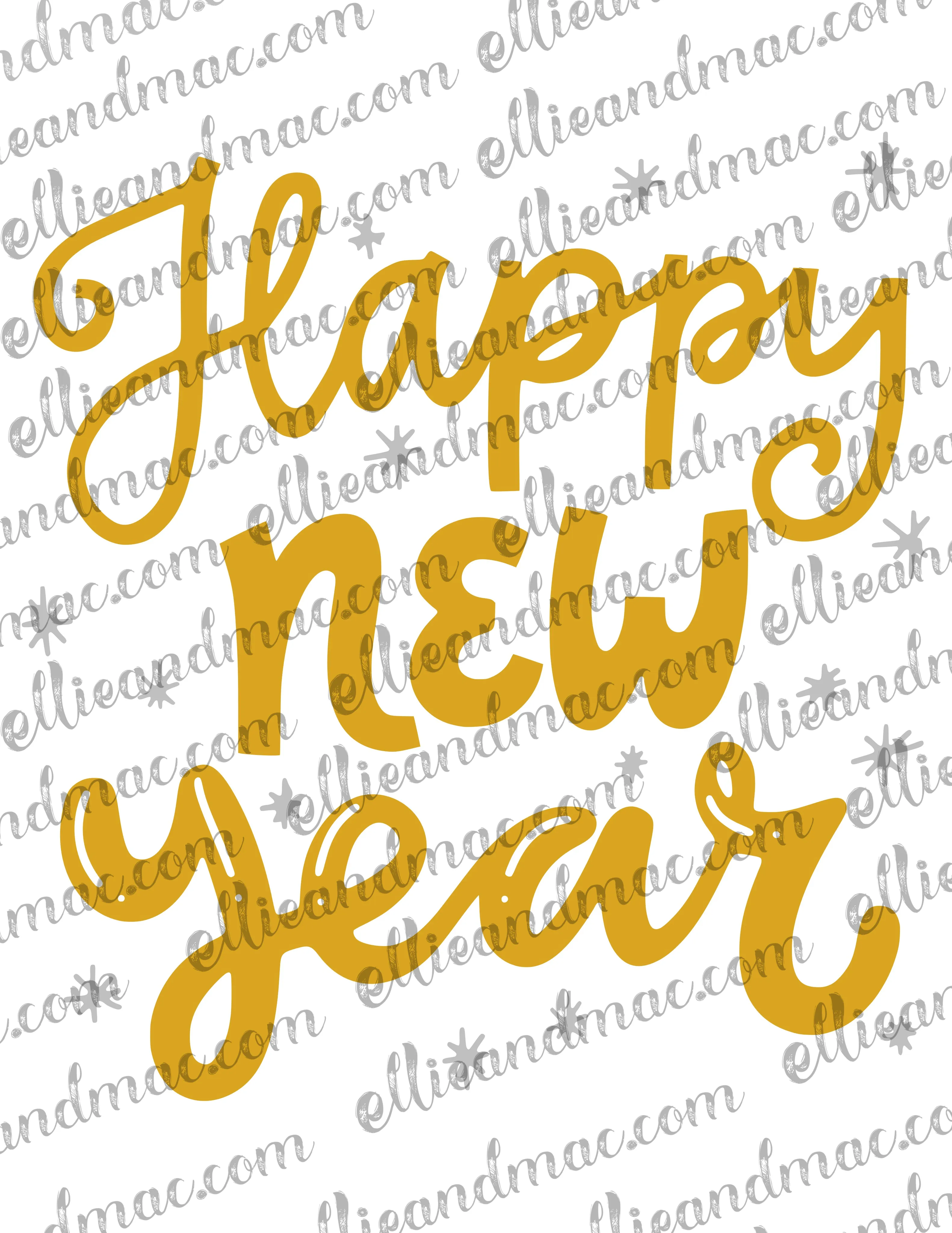 Happy New Year SVG Cutting File