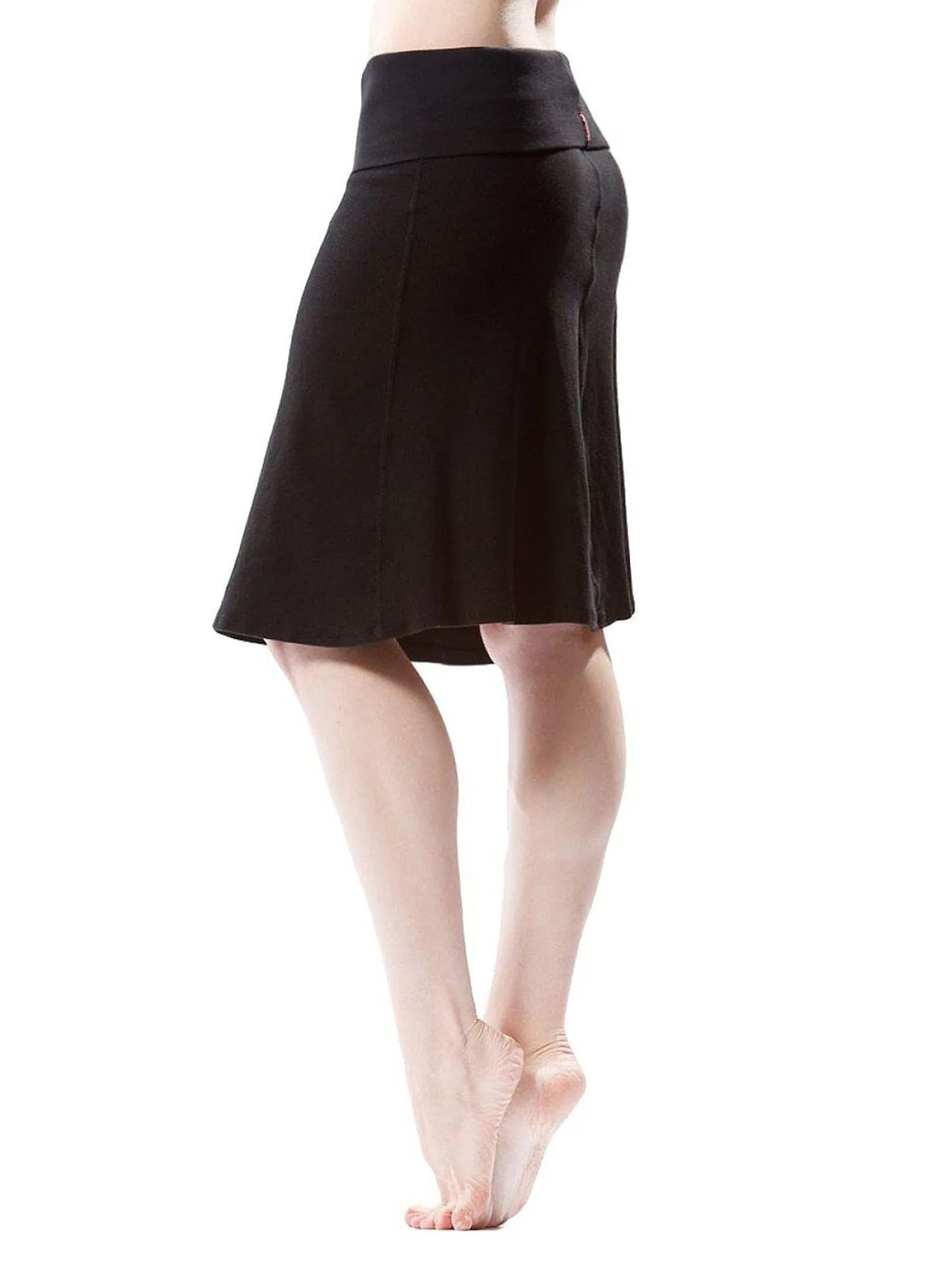 Hard Tail Ribbed Rolldown Knee Skirt CS-51