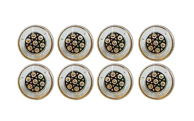 Heart-Shaped Buttons Round Italiano Glossy Epoxy Resin Design