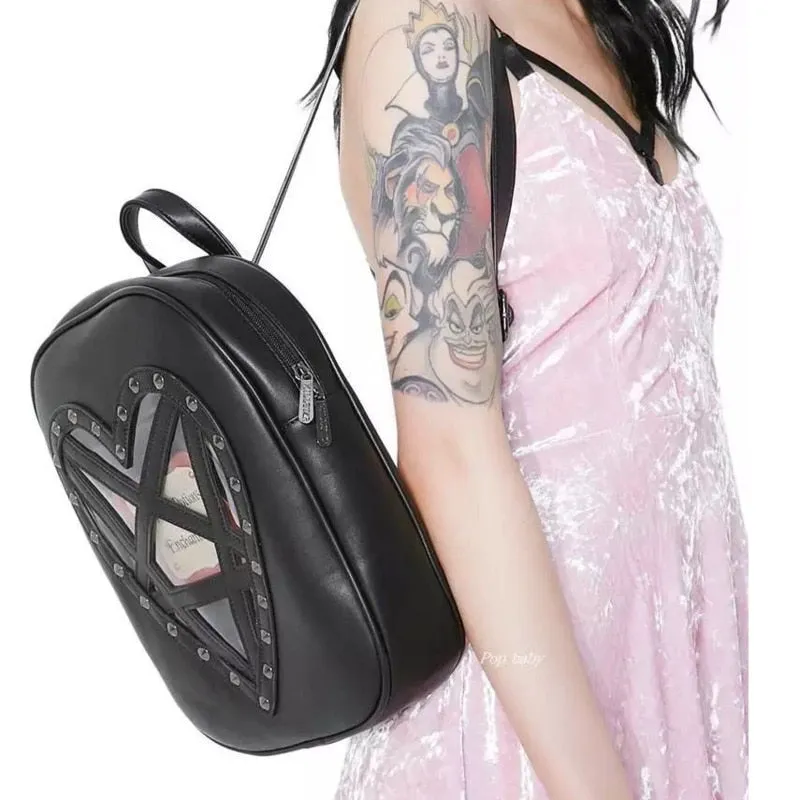 Heart-Shaped Punk Backpack