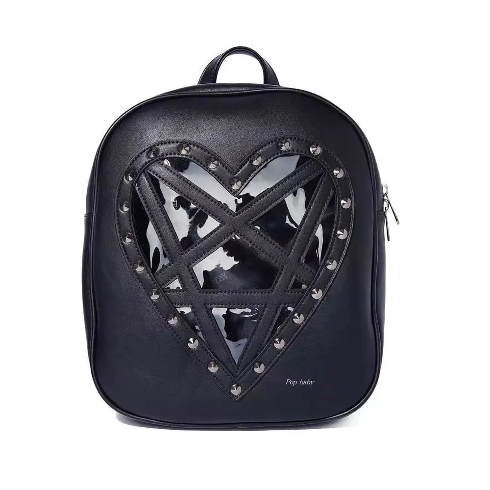 Heart-Shaped Punk Backpack