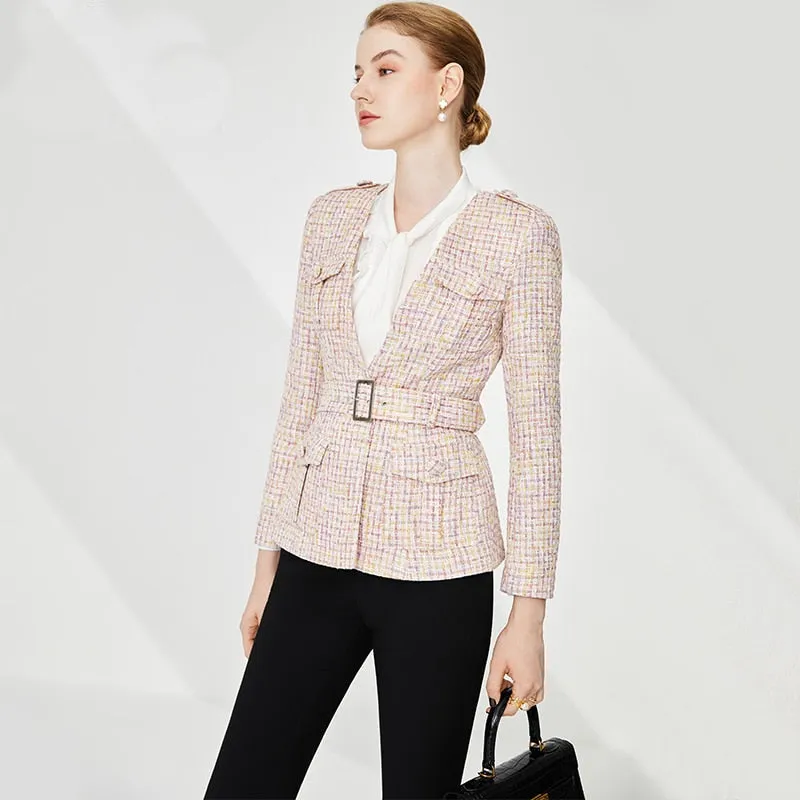 High End Fashion Tweed Business Suit