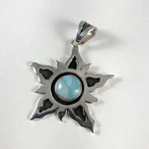 Larimar & Sterling Silver Pendant