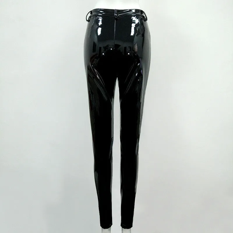 Leather Bodycon Flat Pencil Women Pants