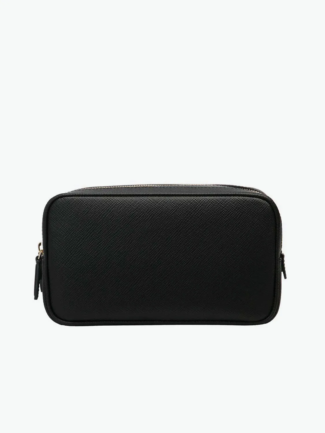 Leather Wash Bag Black