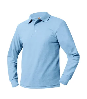 Long Sleeve Polo Shirt - Blue