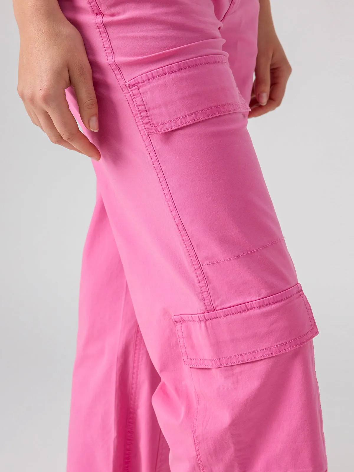 Low Slung Y2K Standard Rise Cargo Pant Wild Pink