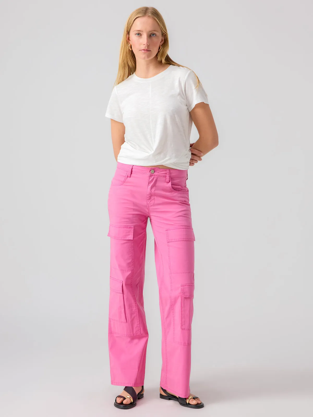 Low Slung Y2K Standard Rise Cargo Pant Wild Pink