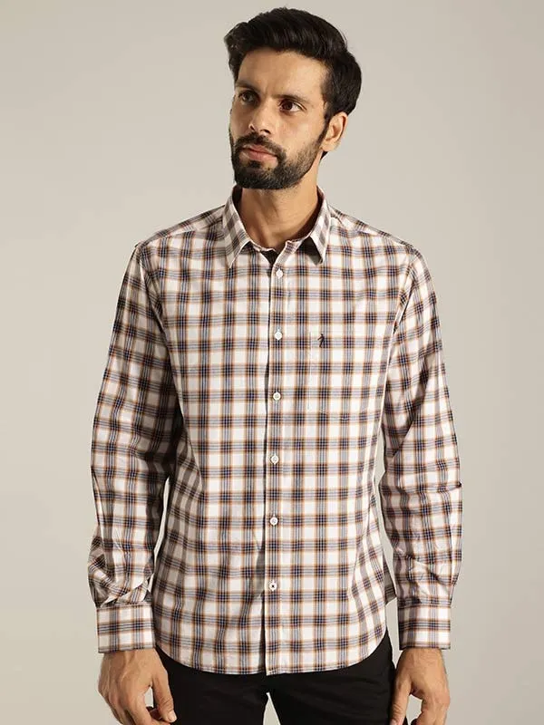 Men Checked Full Sleeve Cotton Blend Shirt