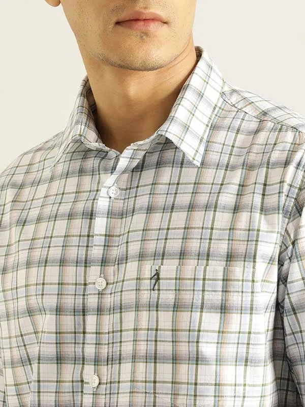 Men Checked Full Sleeve Cotton Blend Shirt