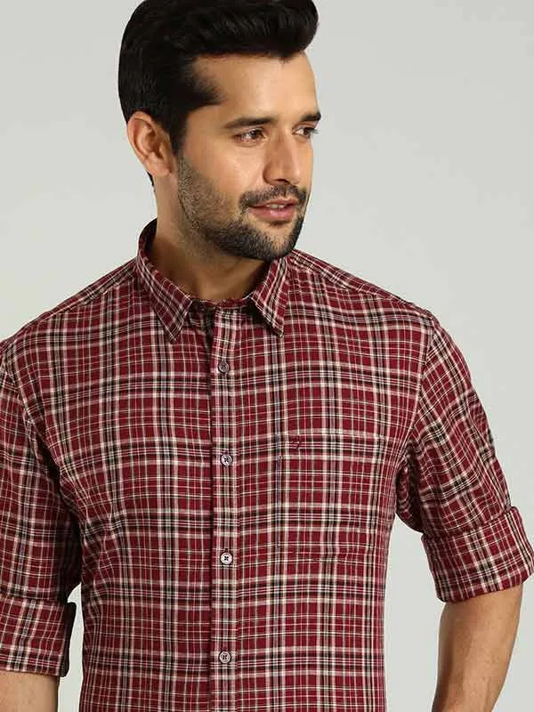 Men Checked Full Sleeve Cotton Shirt