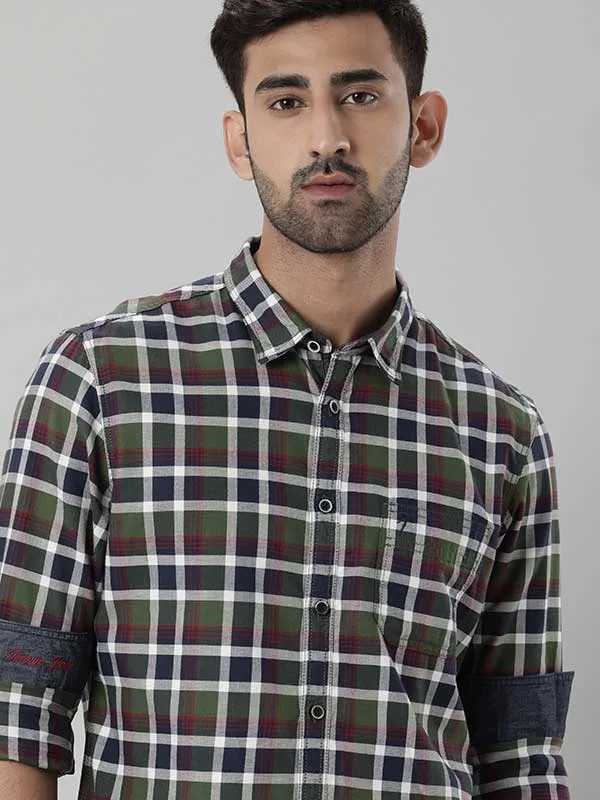 Men Checked Full Sleeve Cotton Shirt