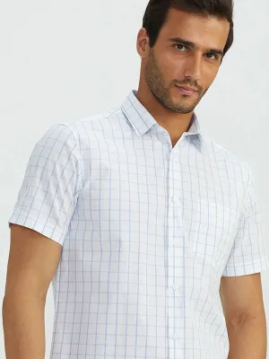 Men Checked Half Sleeve Cotton Shirt