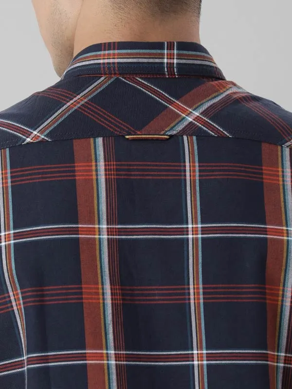 Men Checked Half Sleeve Cotton Shirt