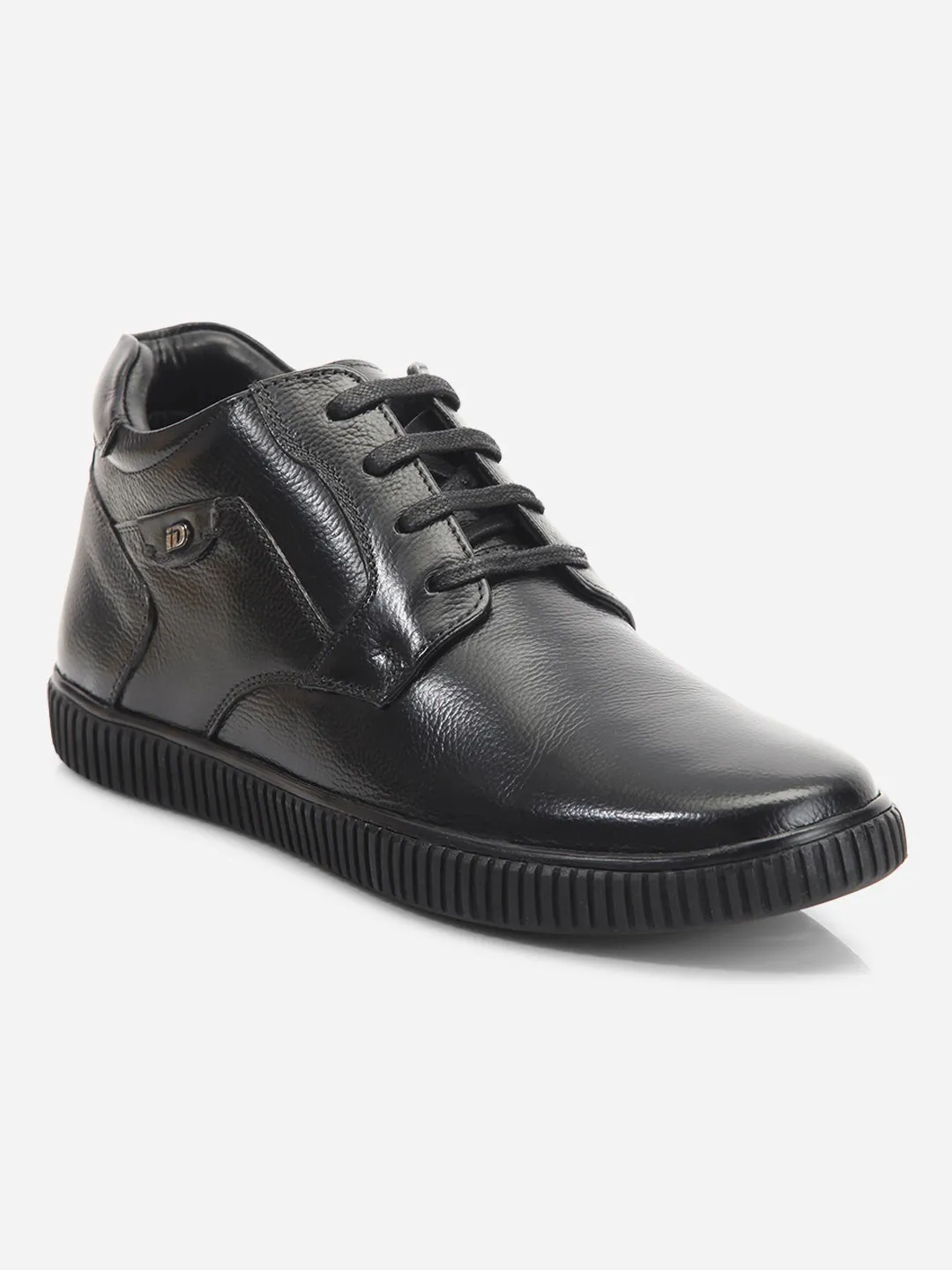 Men's Black Round Toe Lace Up Casual (ID3085)