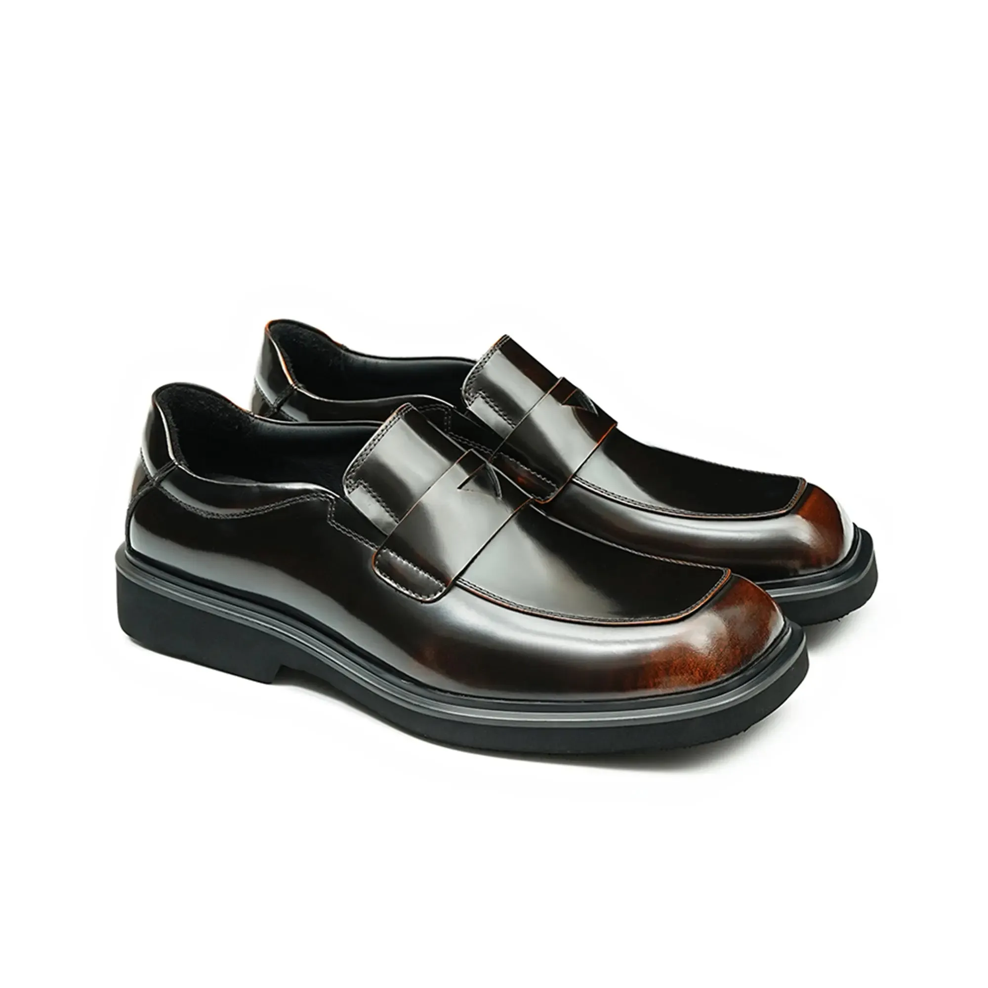 Men's patent leather loafers D23702