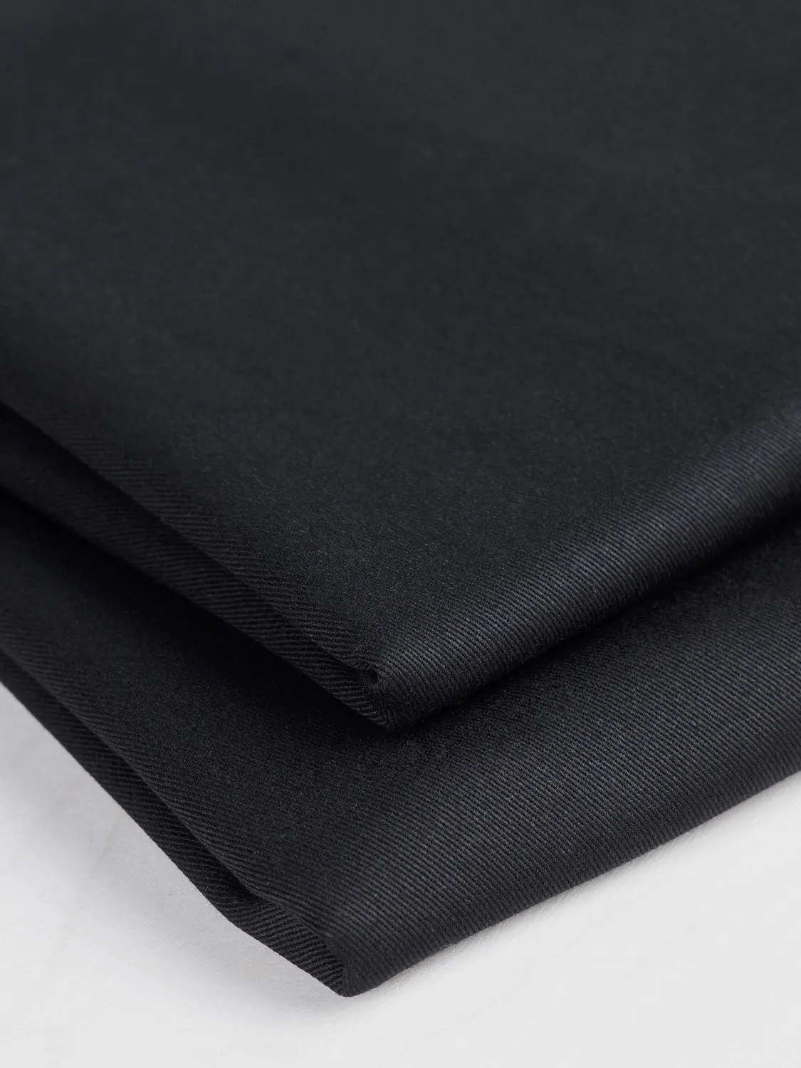 Midweight Organic Cotton Twill - Black