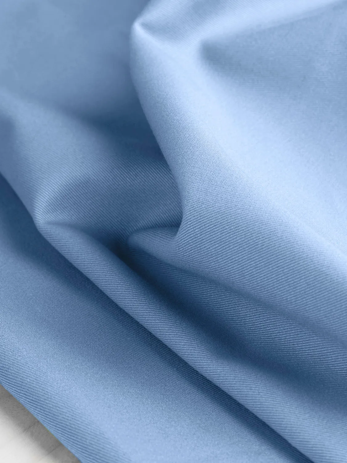 Midweight Organic Cotton Twill - Ice Blue - Swatch