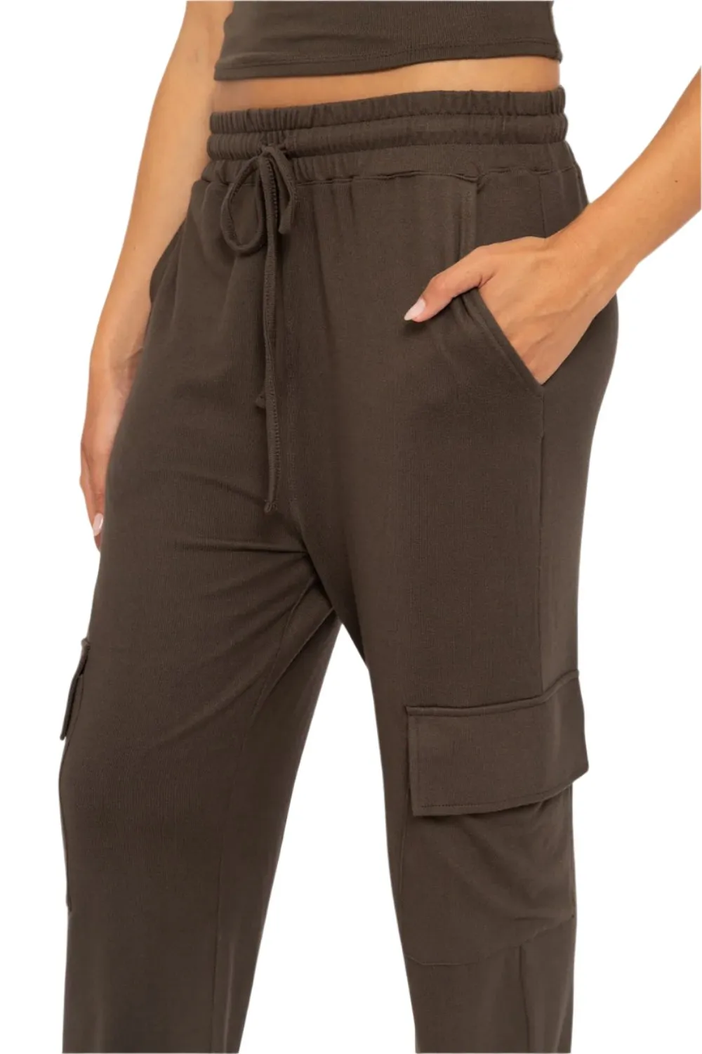 Mono B Brushed Hacci Cargo Lounge Jogger Pant KP5082