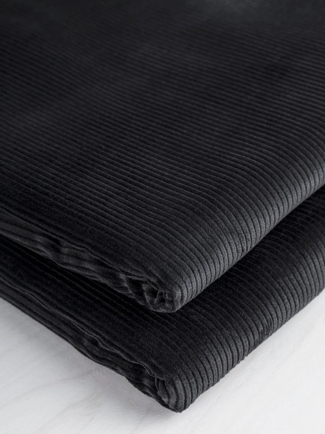 Non Stretch Cotton Corduroy Deadstock - Black