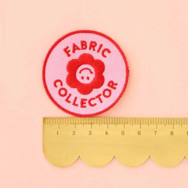 Notion: Sarah Hearts Woven Iron- On Fabric Collector Patch- 1 pack