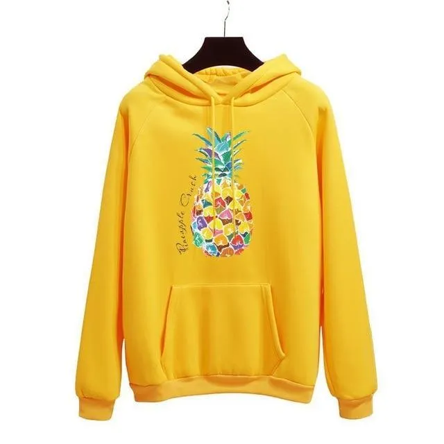 Oh Yes Letter Harajuku Winter Fleece Pullover