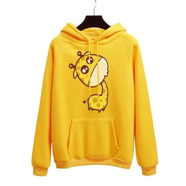 Oh Yes Letter Harajuku Winter Fleece Pullover