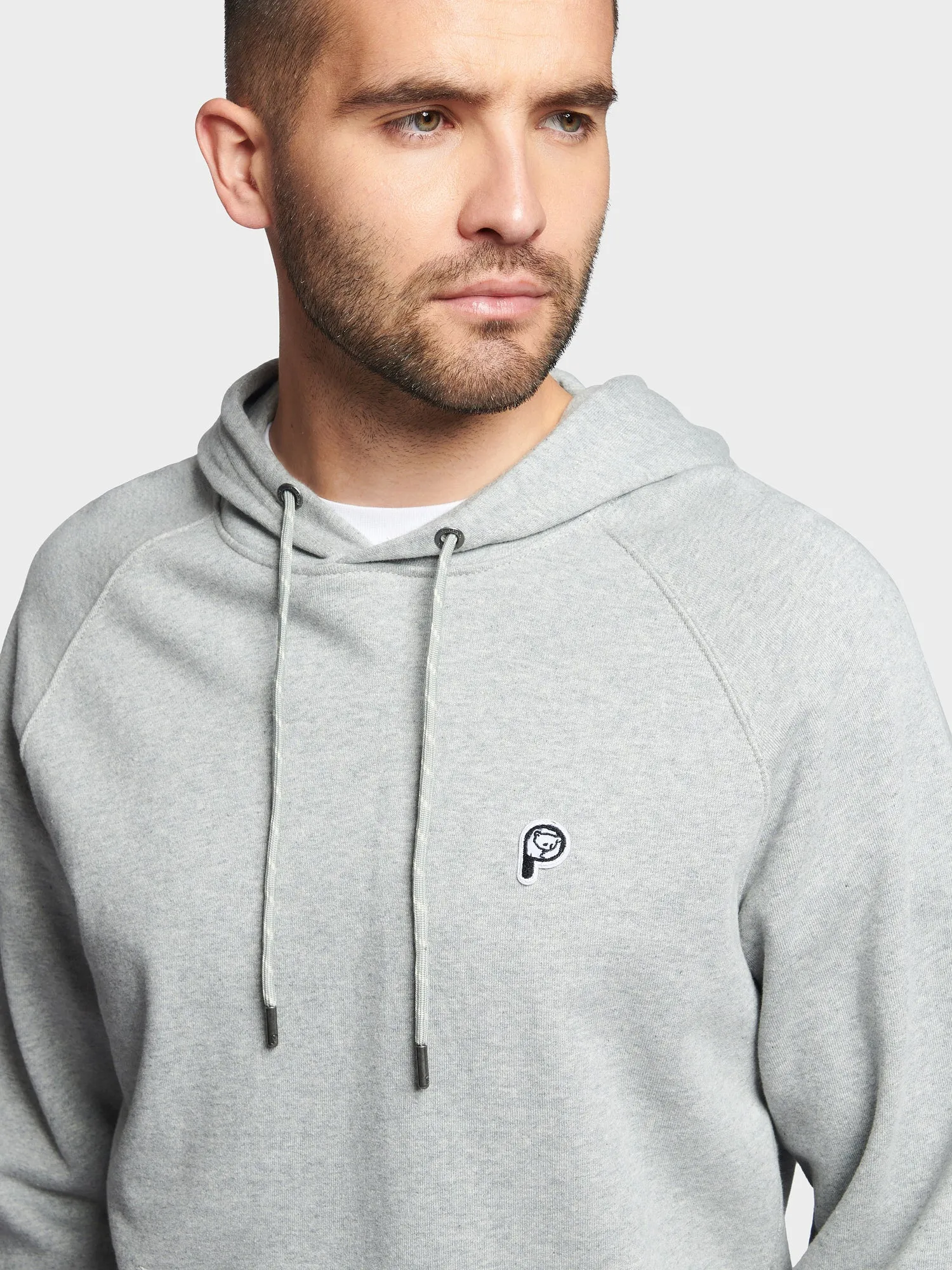 P Bear Hoodie in Vintage Grey Heather