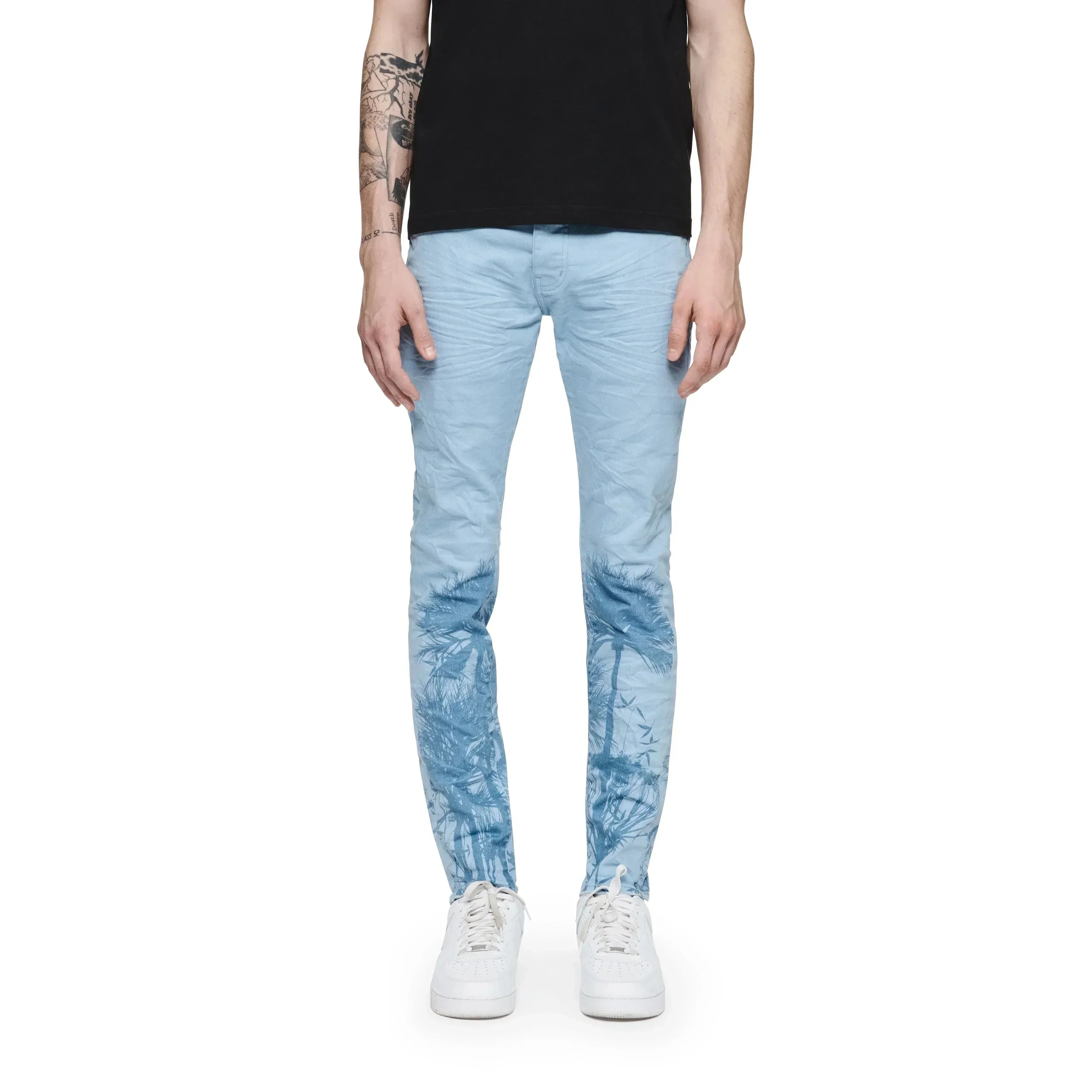 Purple Brand P001 Palms Print Jean