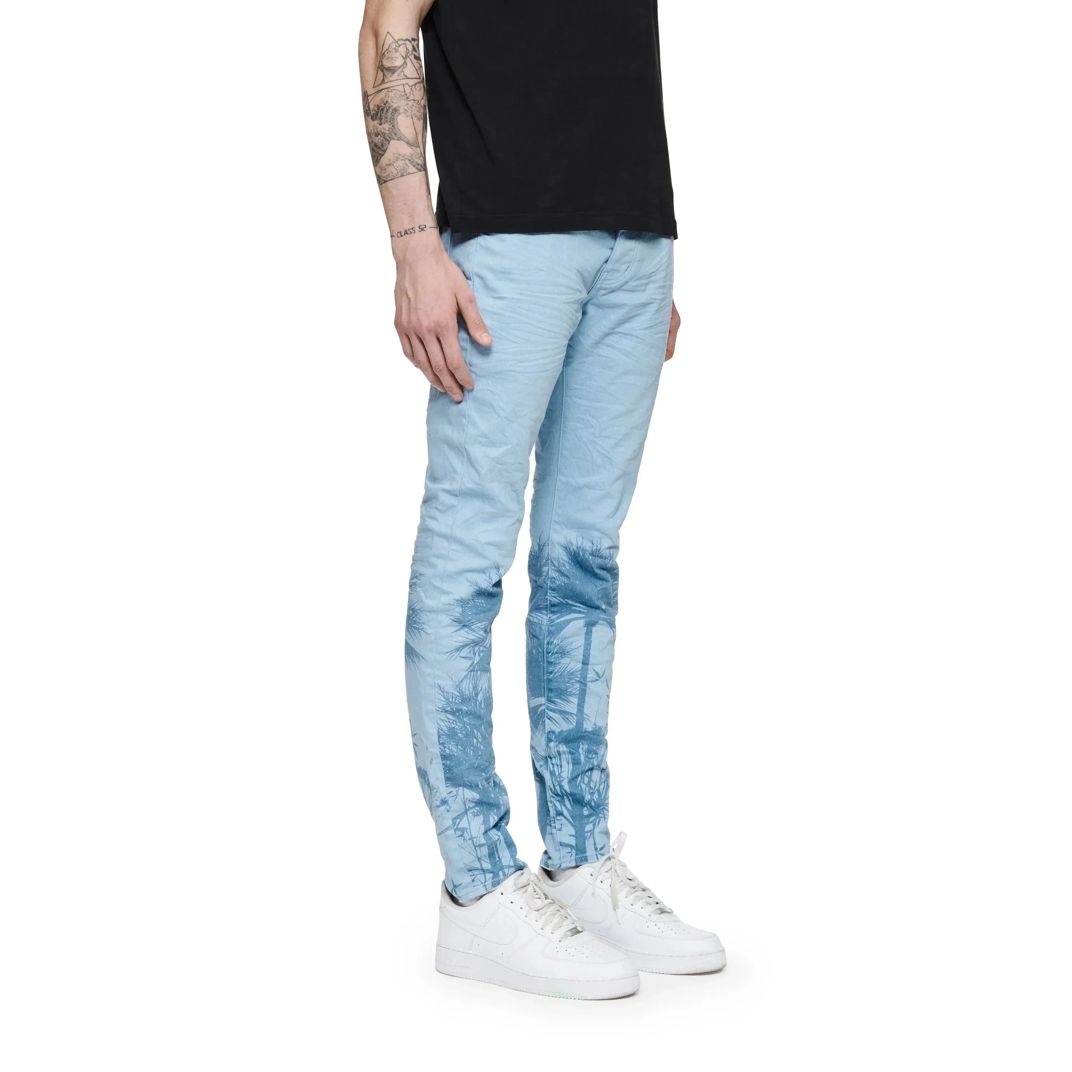 Purple Brand P001 Palms Print Jean