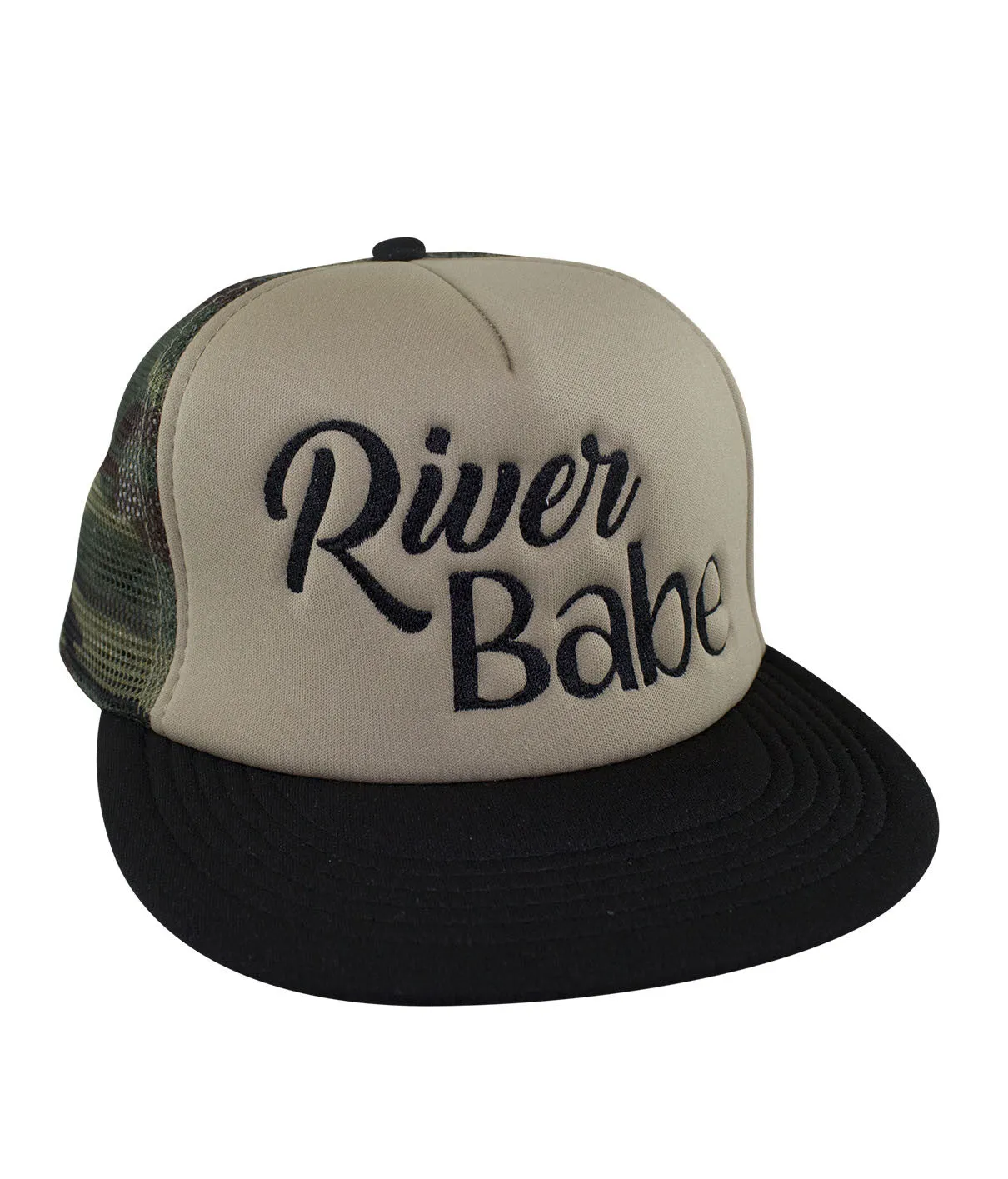 "River Babe" Camo Foam Trucker Hat